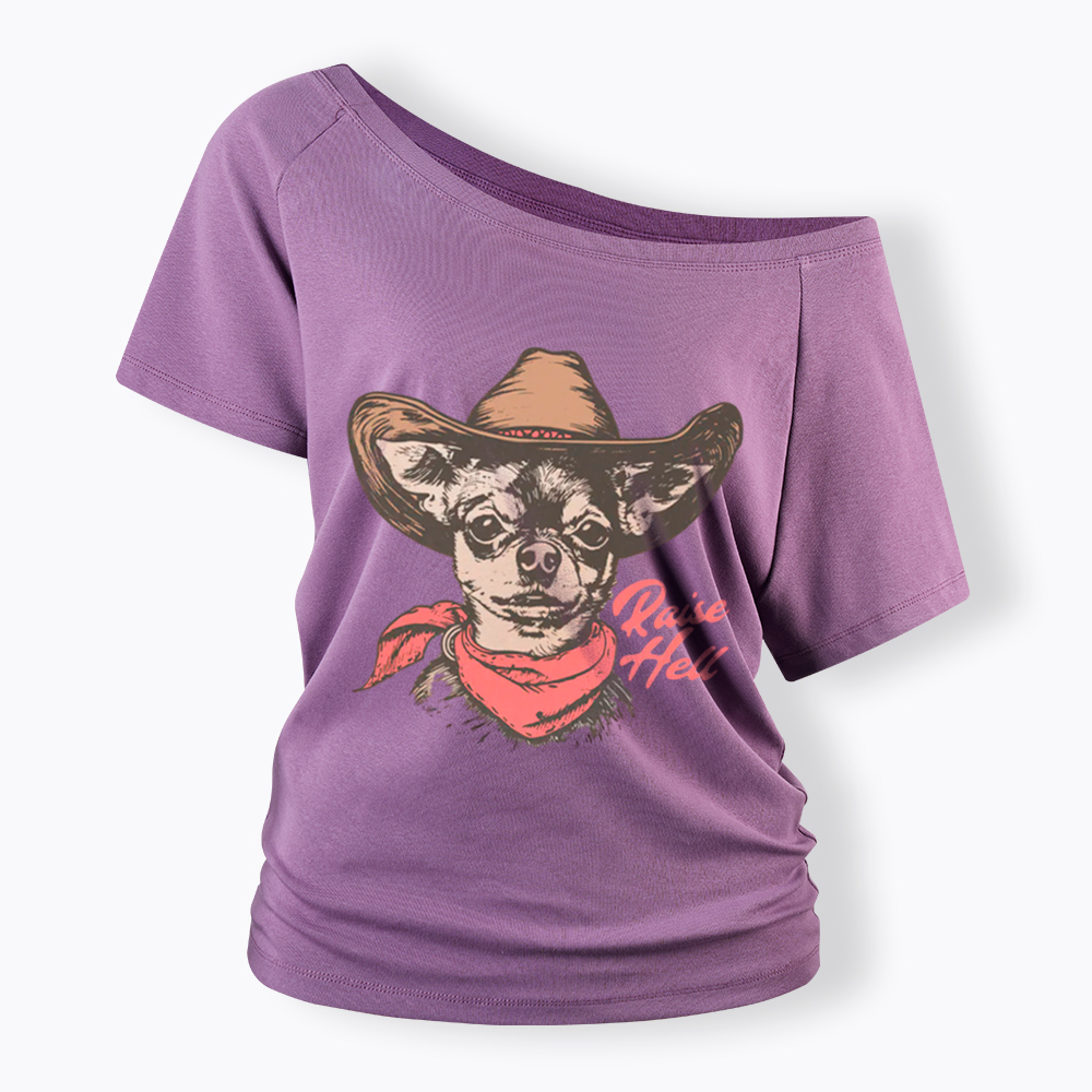 Raise Hell Off Shoulder T-Shirt