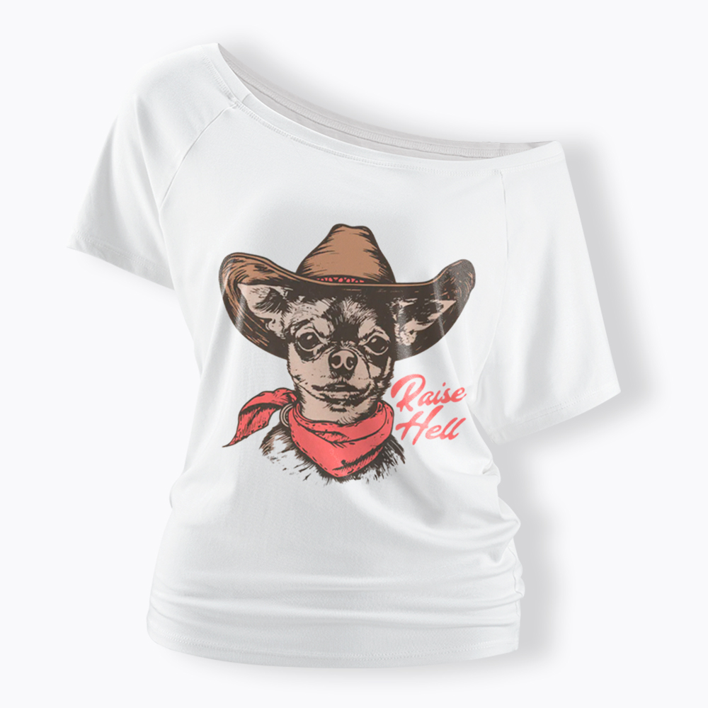 Raise Hell Off Shoulder T-Shirt