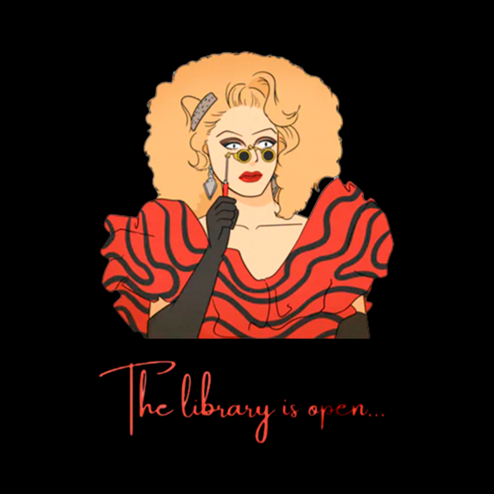 The Library Is Open Off Shoulder T-Shirt