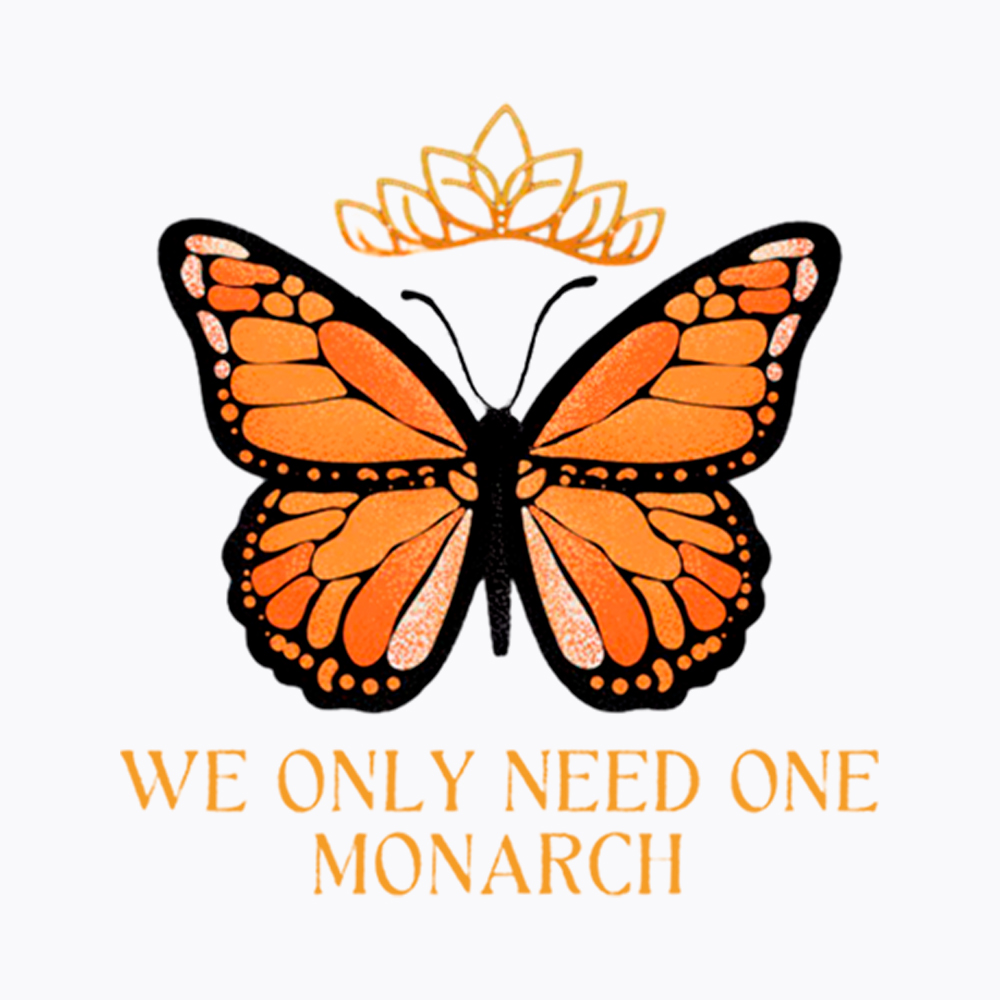 Monarch Butterfly No Kings Off Shoulder T-Shirt