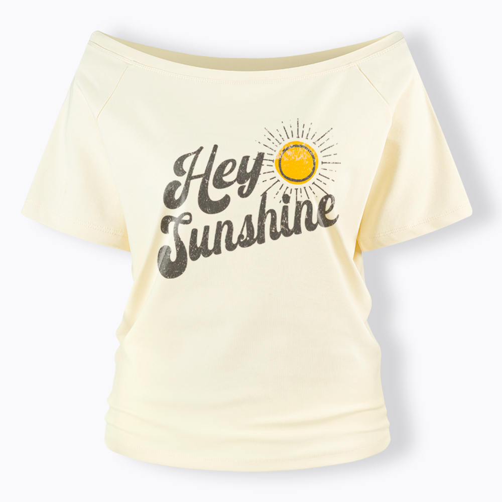 Be Kind Hey Sunshine Off Shoulder T-Shirt