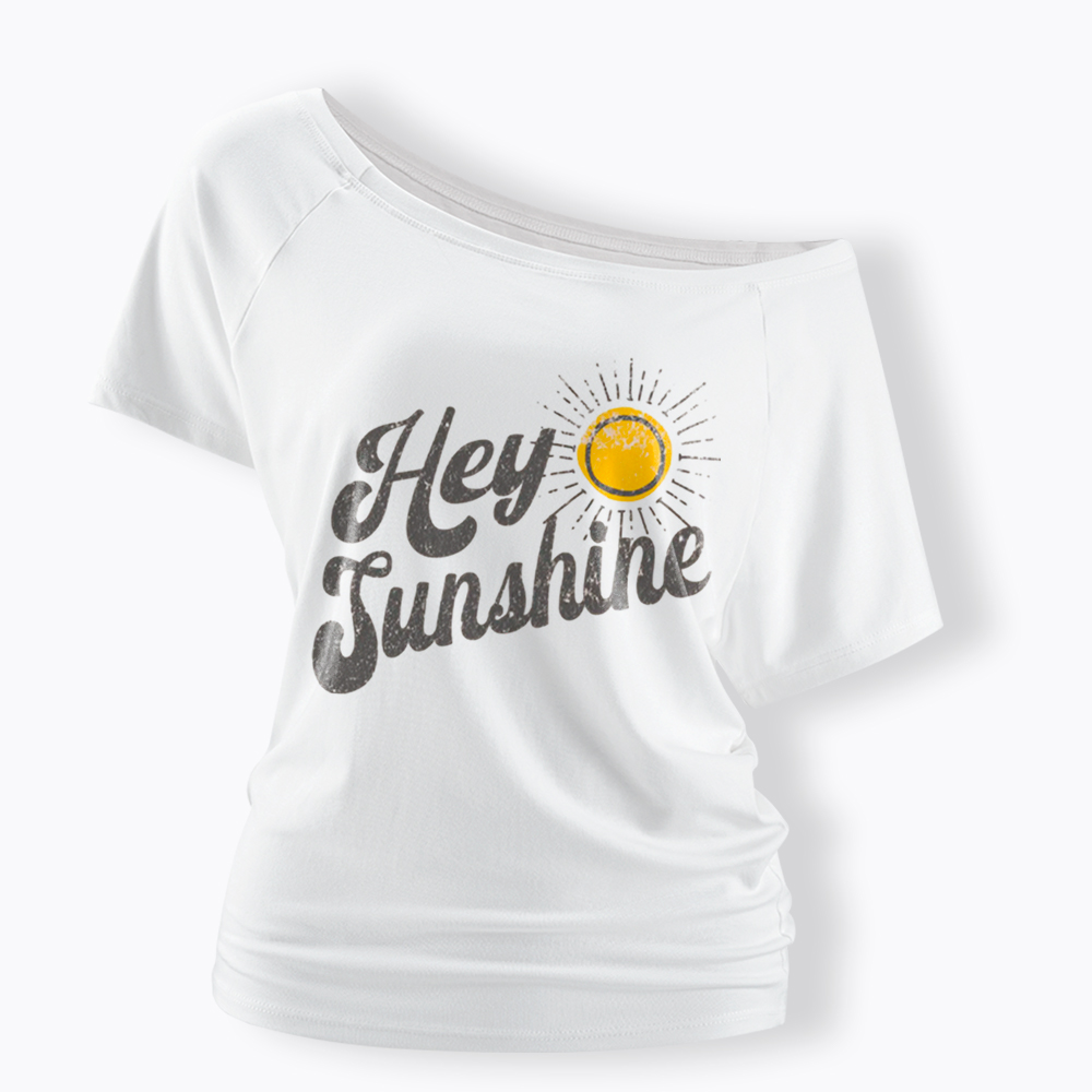 Be Kind Hey Sunshine Off Shoulder T-Shirt
