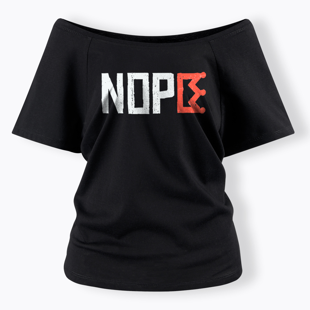 Nope Kings Justice Off Shoulder T-Shirt