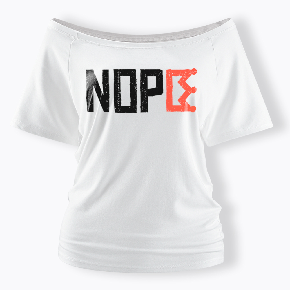 Nope Kings Justice Off Shoulder T-Shirt