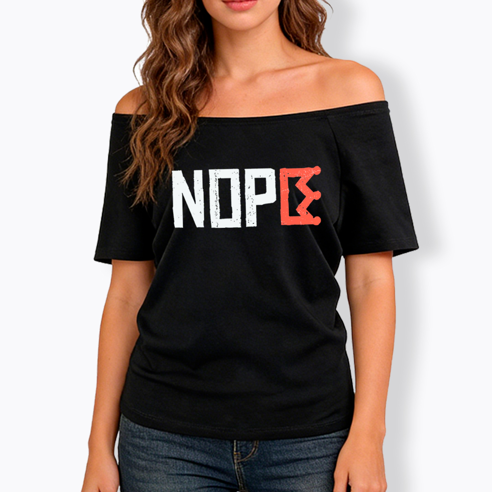 Nope Kings Justice Off Shoulder T-Shirt