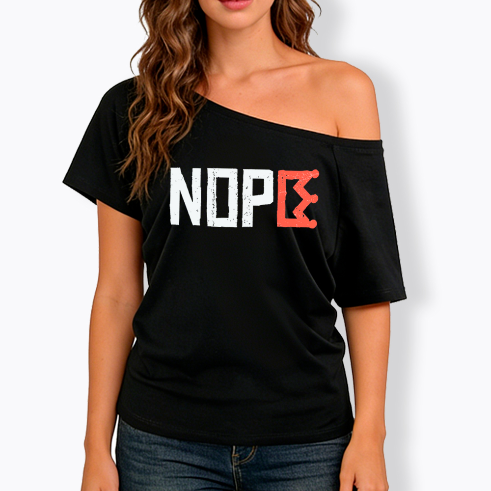 Nope Kings Justice Off Shoulder T-Shirt
