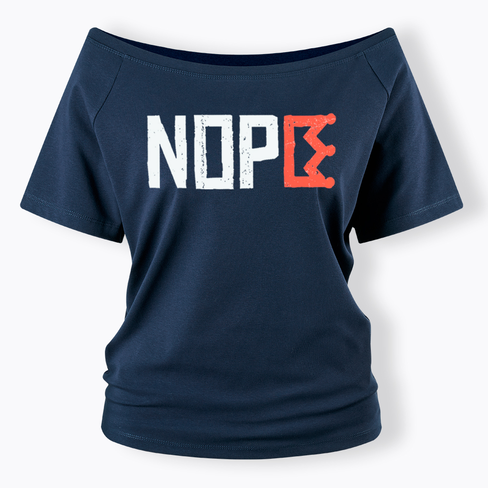 Nope Kings Justice Off Shoulder T-Shirt