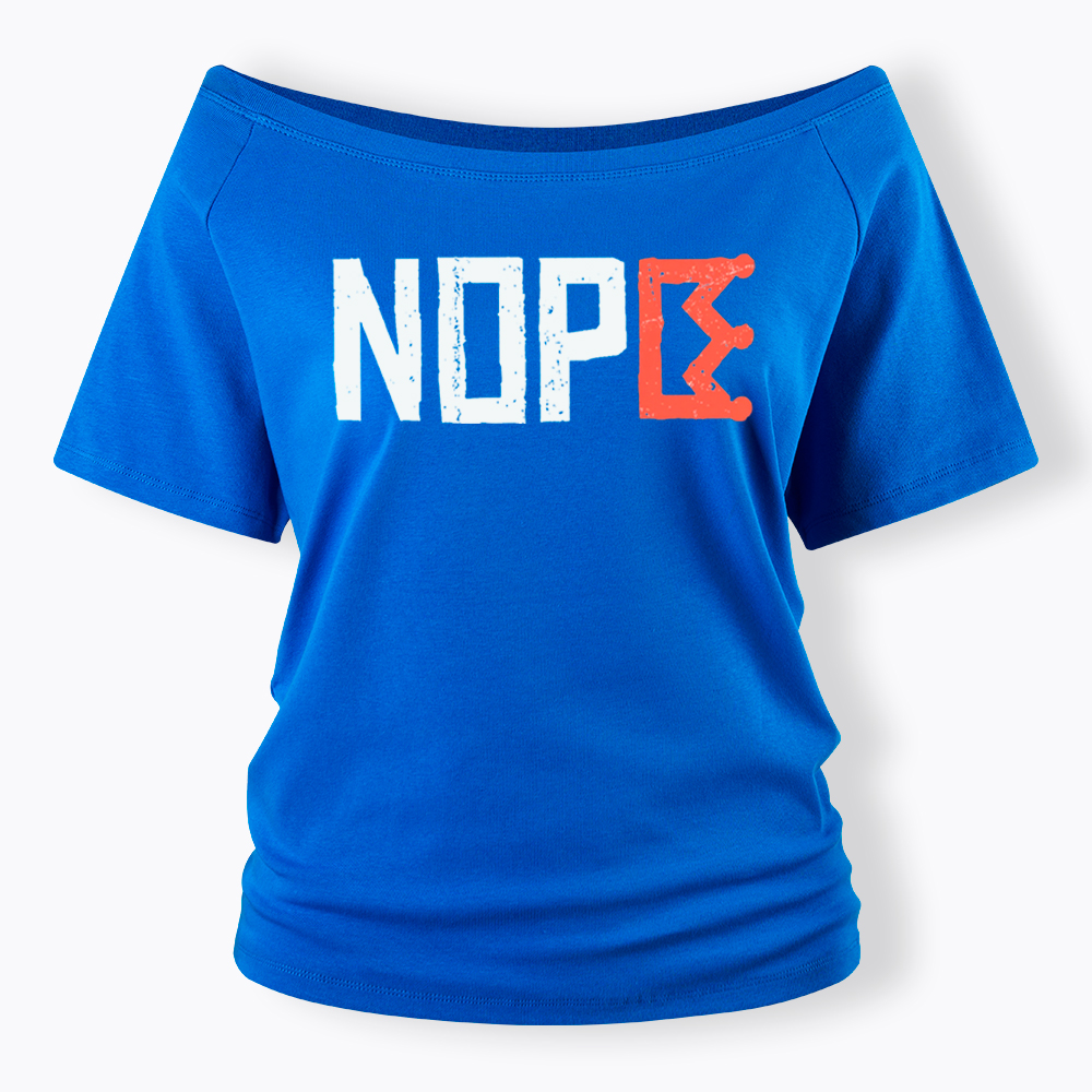 Nope Kings Justice Off Shoulder T-Shirt