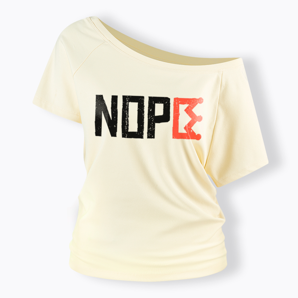 Nope Kings Justice Off Shoulder T-Shirt