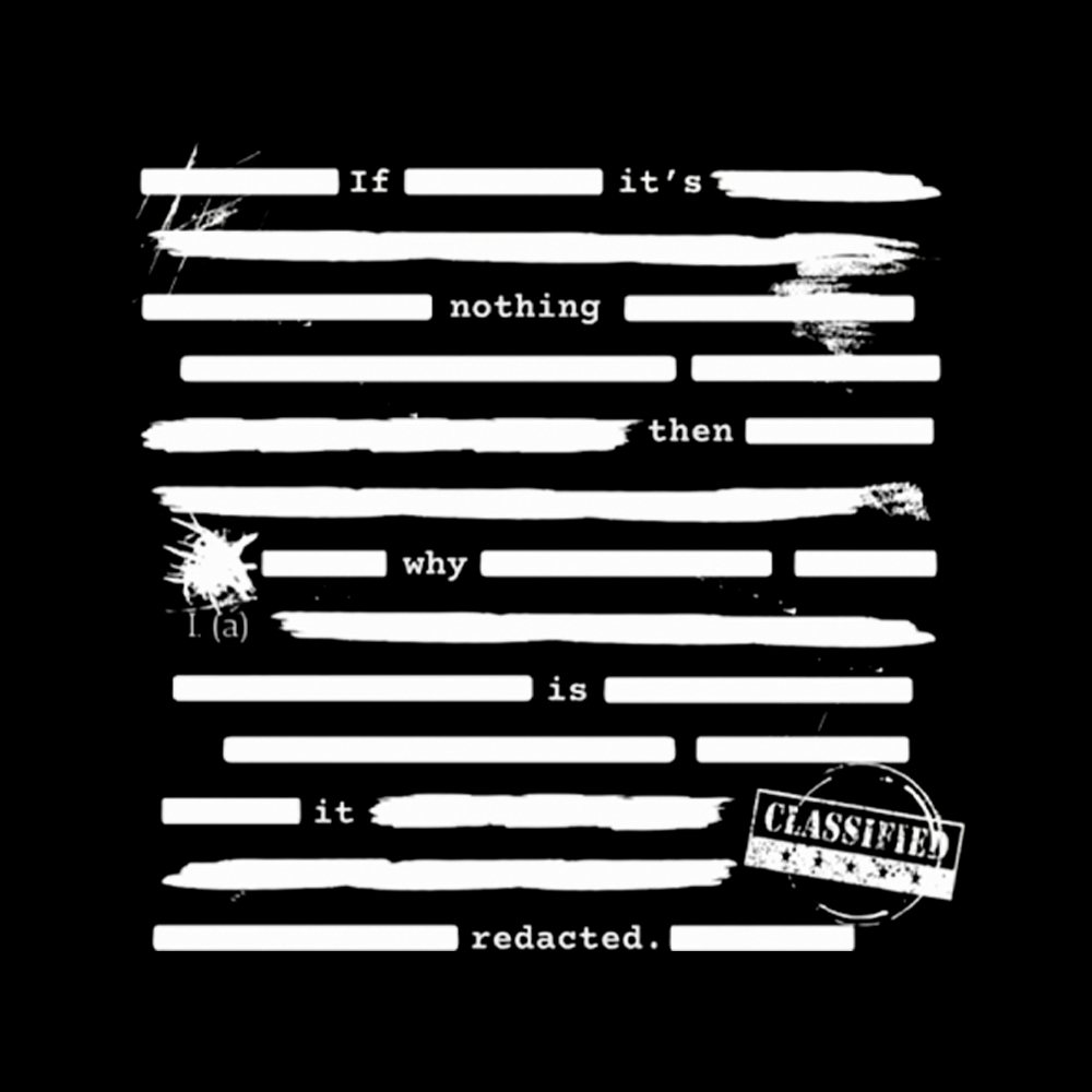 If It's Nothing Then Why Is It Redacted Off Shoulder T-Shirt