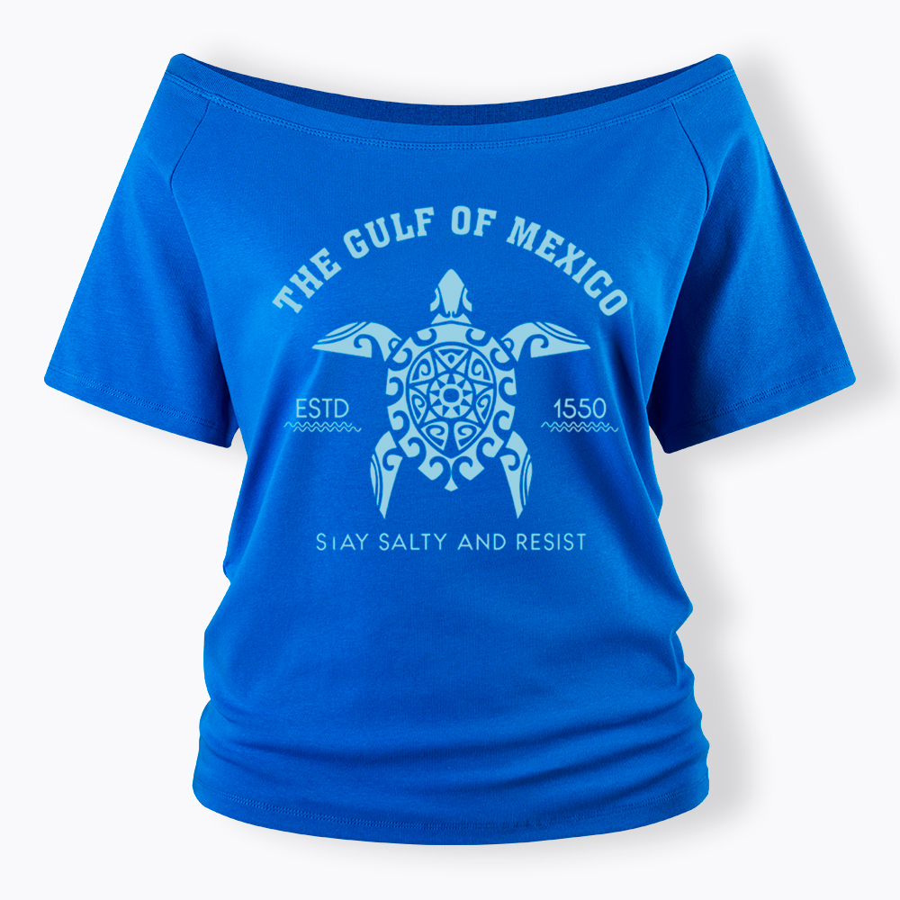 Gulf of Mexico Stay Salty Off Shoulder T-Shirt