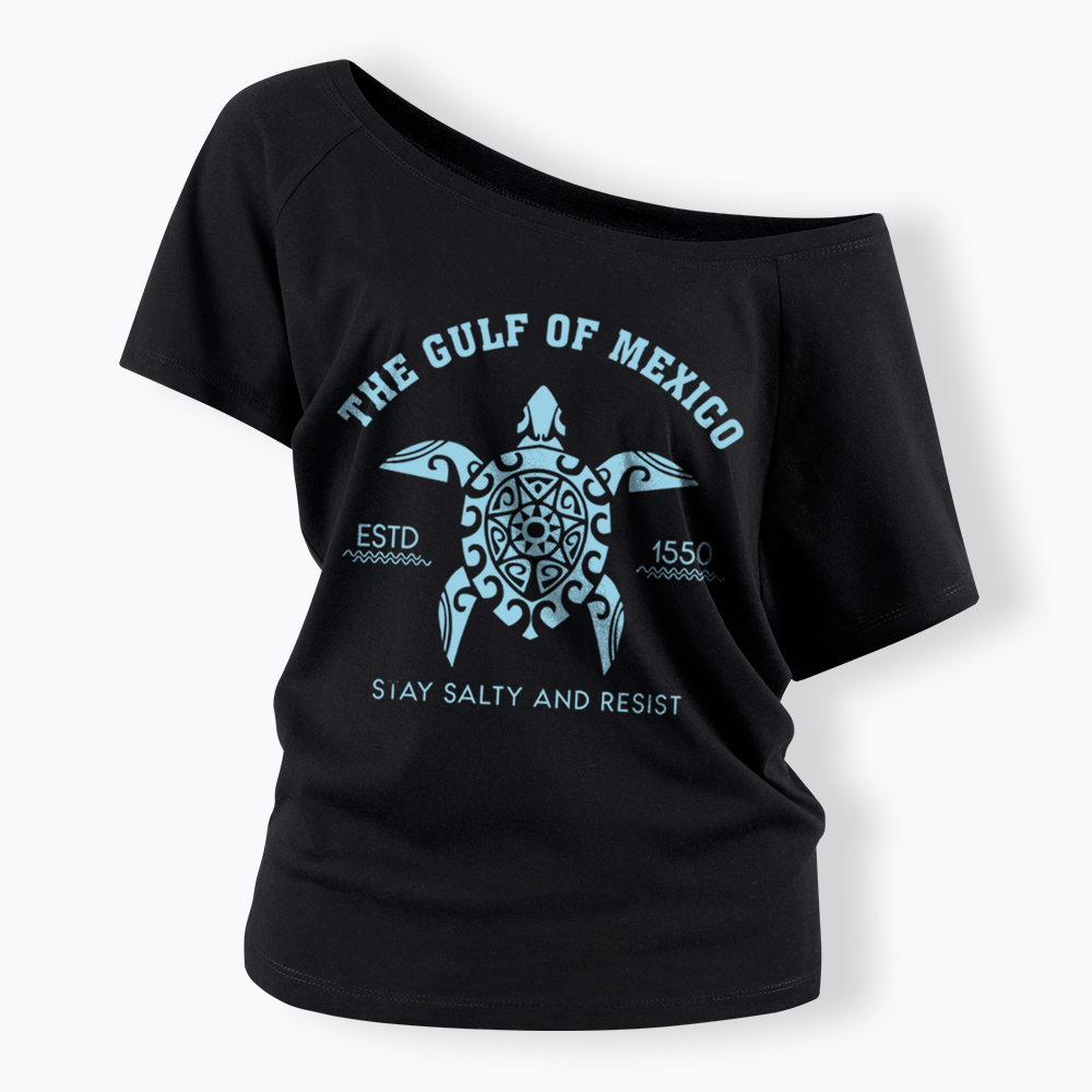 Gulf of Mexico Stay Salty Off Shoulder T-Shirt