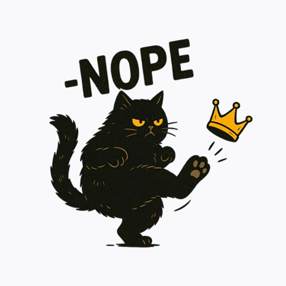 No Kings in America Black Cat Off Shoulder T-Shirt