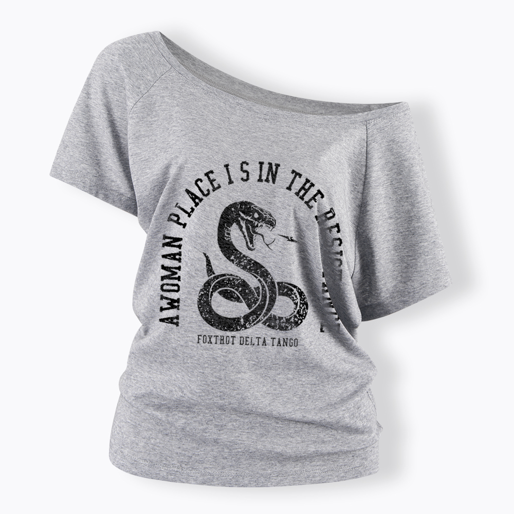 A Woman’s Place is in the Resistance Off Shoulder T-Shirt