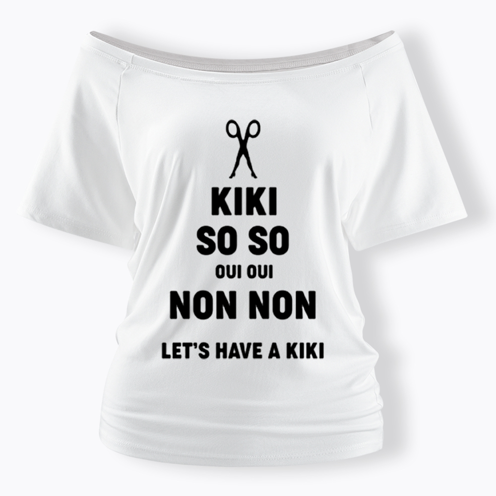 Let's Have a Kiki Off Shoulder T-Shirt