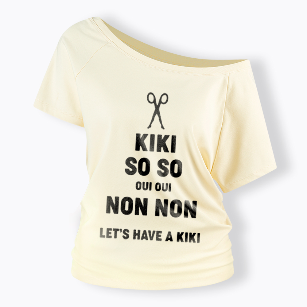 Let's Have a Kiki Off Shoulder T-Shirt
