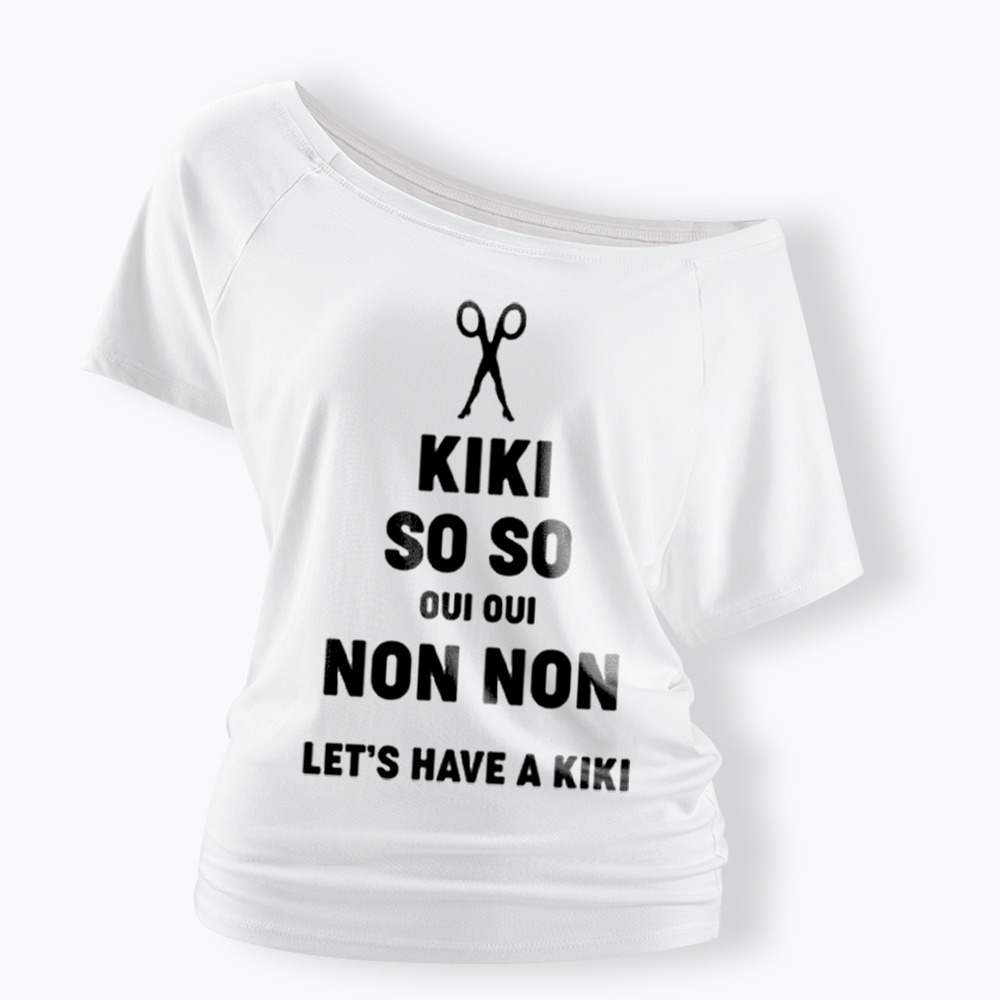 Let's Have a Kiki Off Shoulder T-Shirt