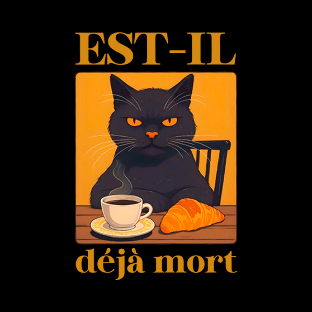 French Cat Off Shoulder T-Shirt