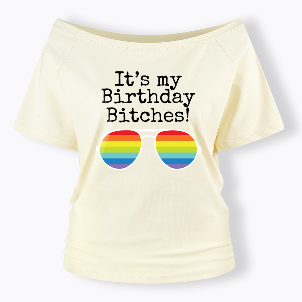 Its My Birthday Off Shoulder T-shirt