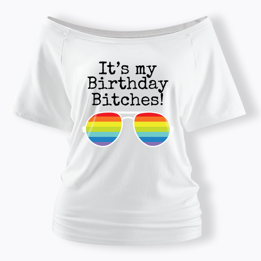 Its My Birthday Off Shoulder T-shirt