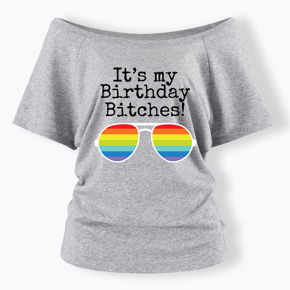 Its My Birthday Off Shoulder T-shirt