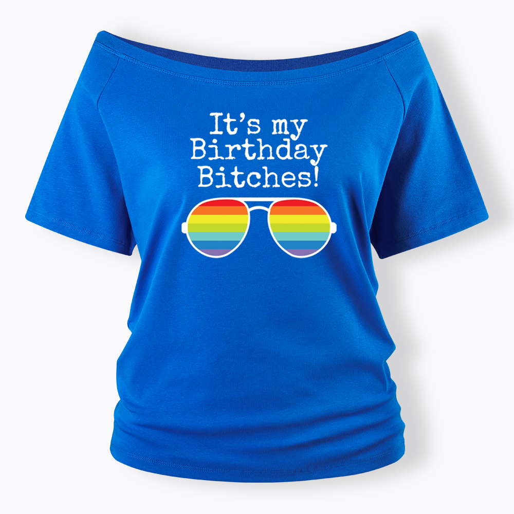 Its My Birthday Off Shoulder T-shirt