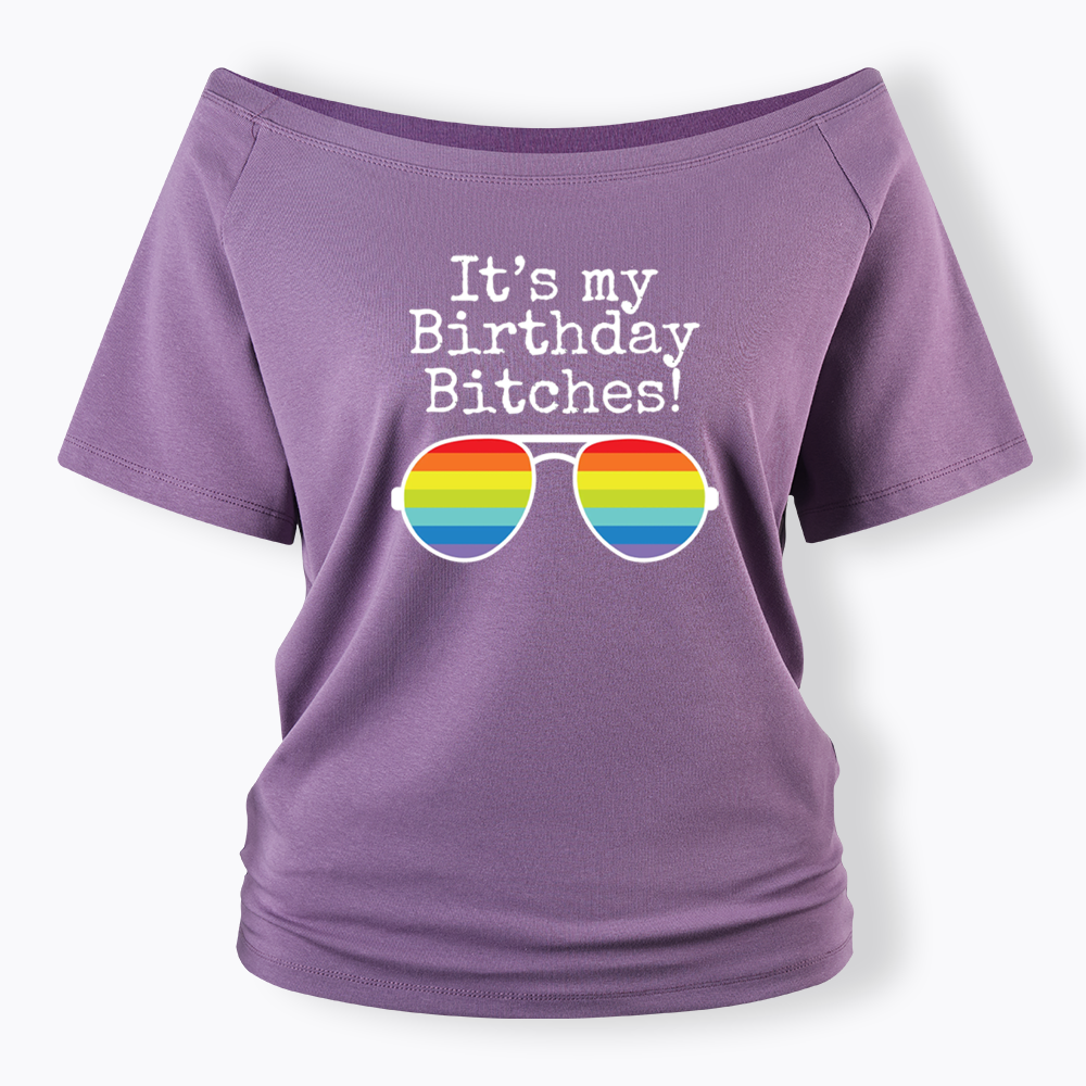 Its My Birthday Off Shoulder T-shirt