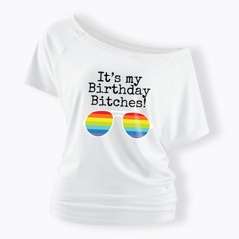 Its My Birthday Off Shoulder T-shirt