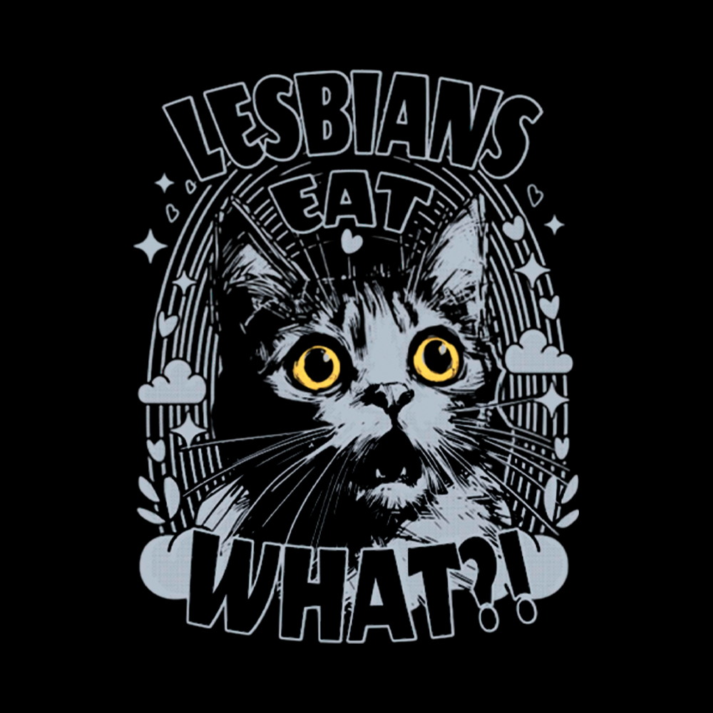 Cat LGBTQ Lesbians Eat What Off Shoulder T-Shirt