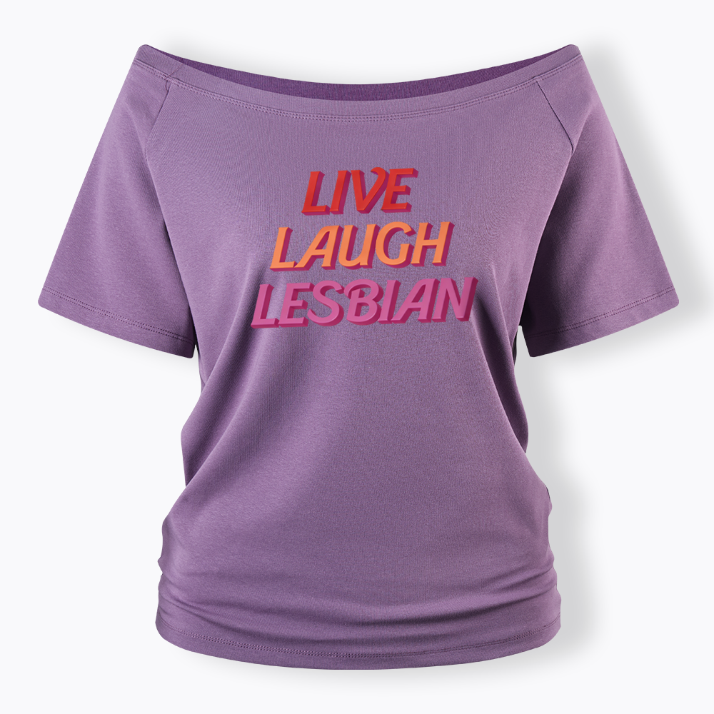 Live Laugh Off Shoulder T-shirt
