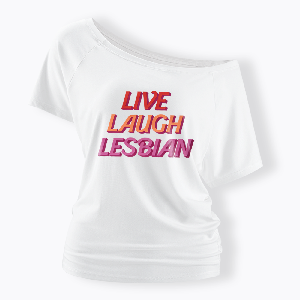 Live Laugh Off Shoulder T-shirt