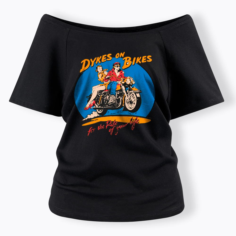 Dykes on Bikes Off Shoulder T-Shirt