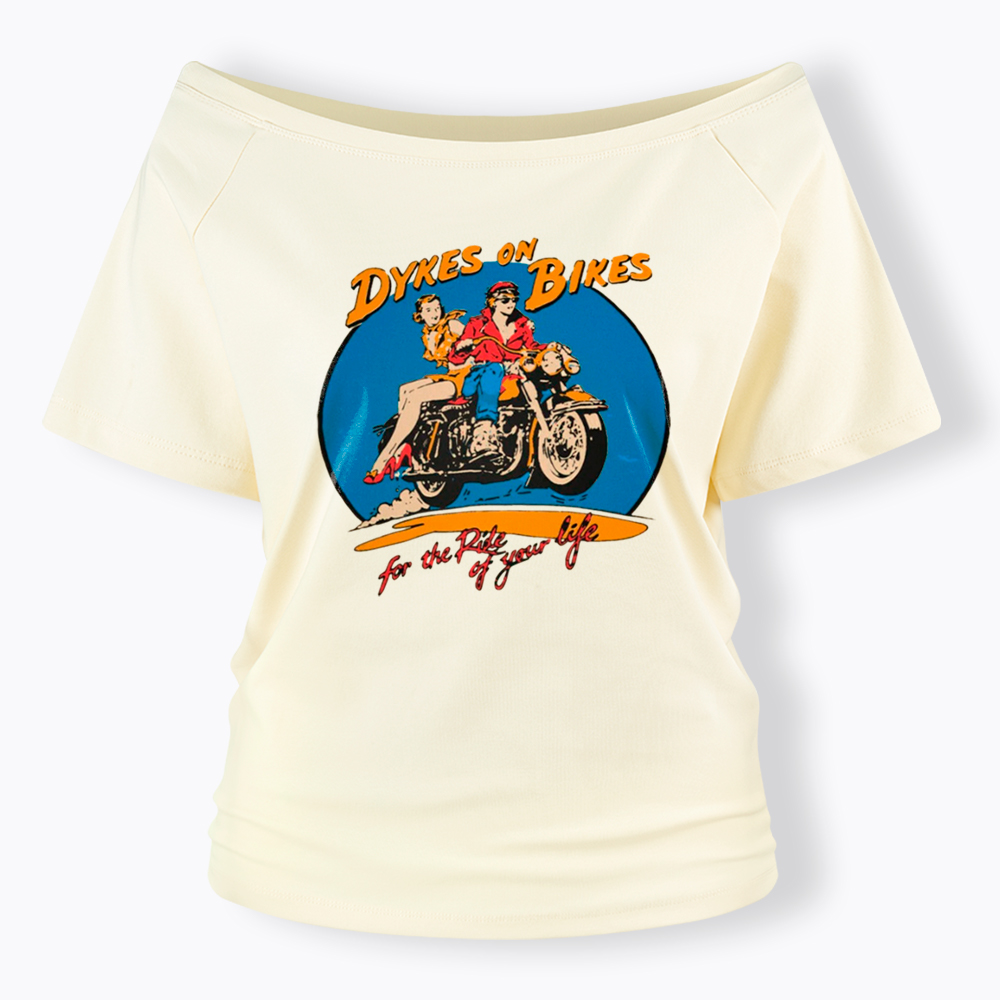 Dykes on Bikes Off Shoulder T-Shirt