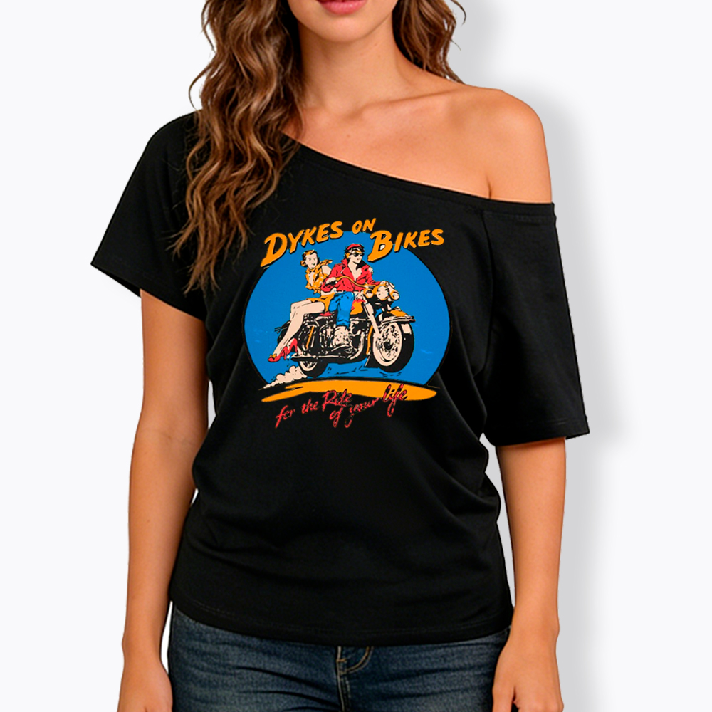 Dykes on Bikes Off Shoulder T-Shirt