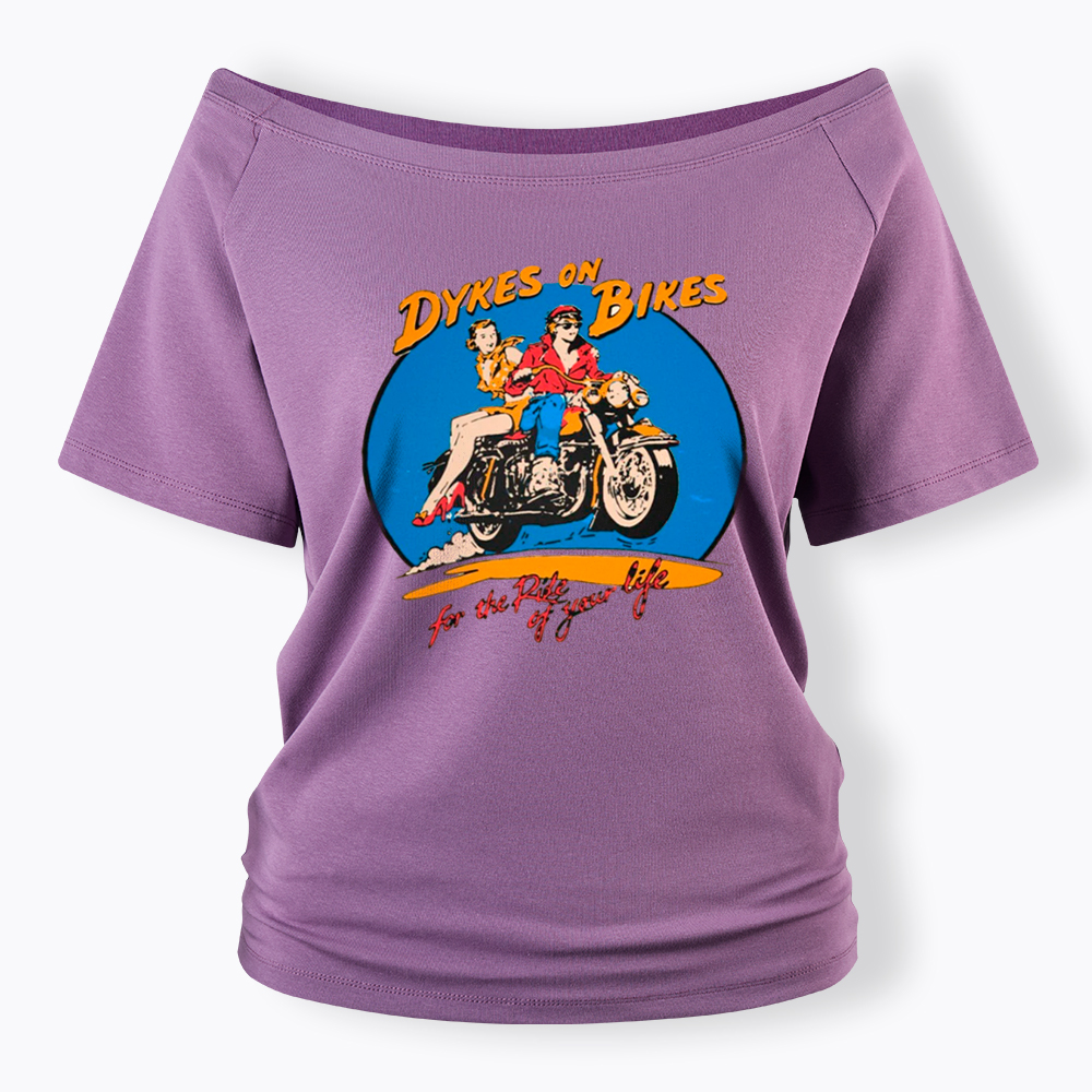 Dykes on Bikes Off Shoulder T-Shirt