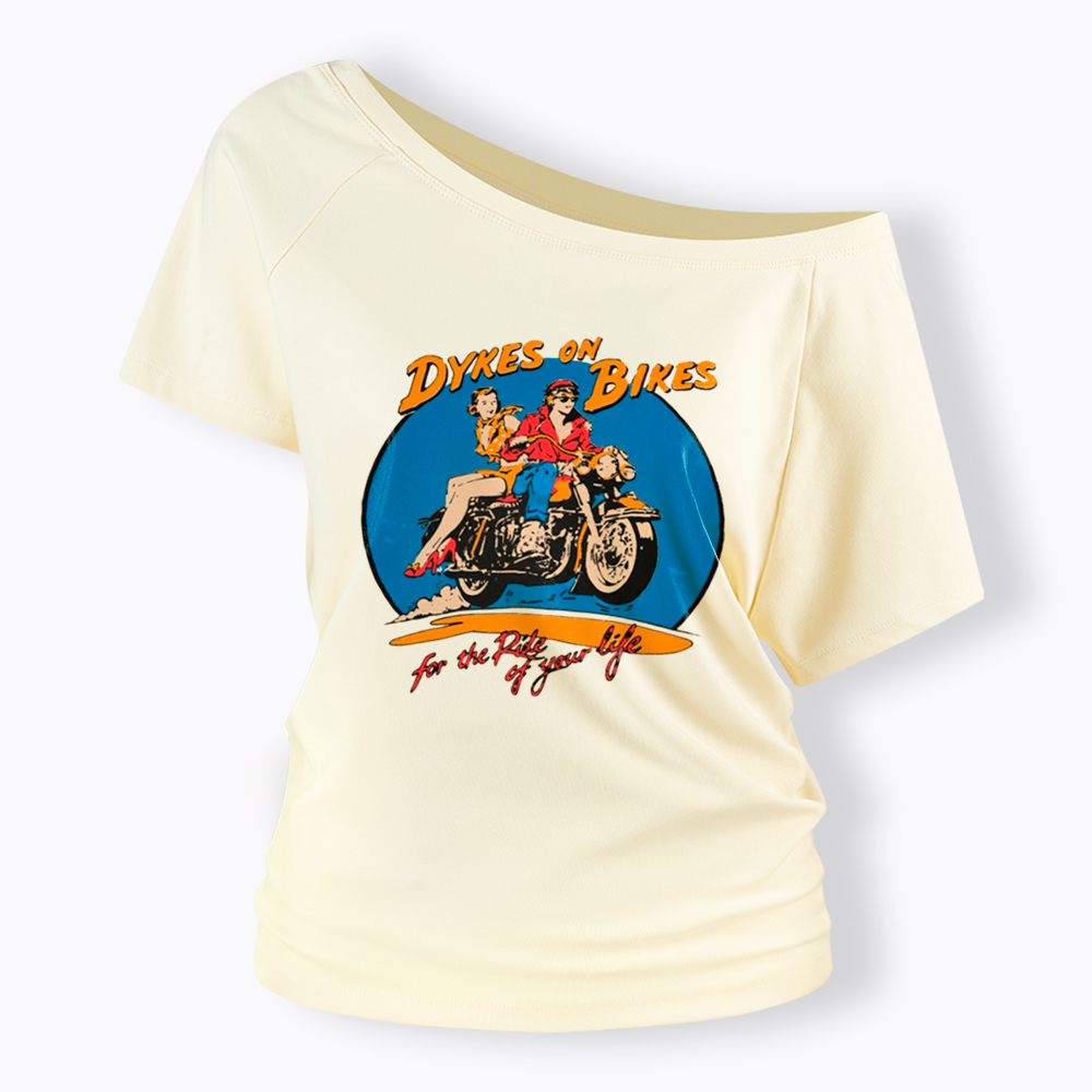 Dykes on Bikes Off Shoulder T-Shirt