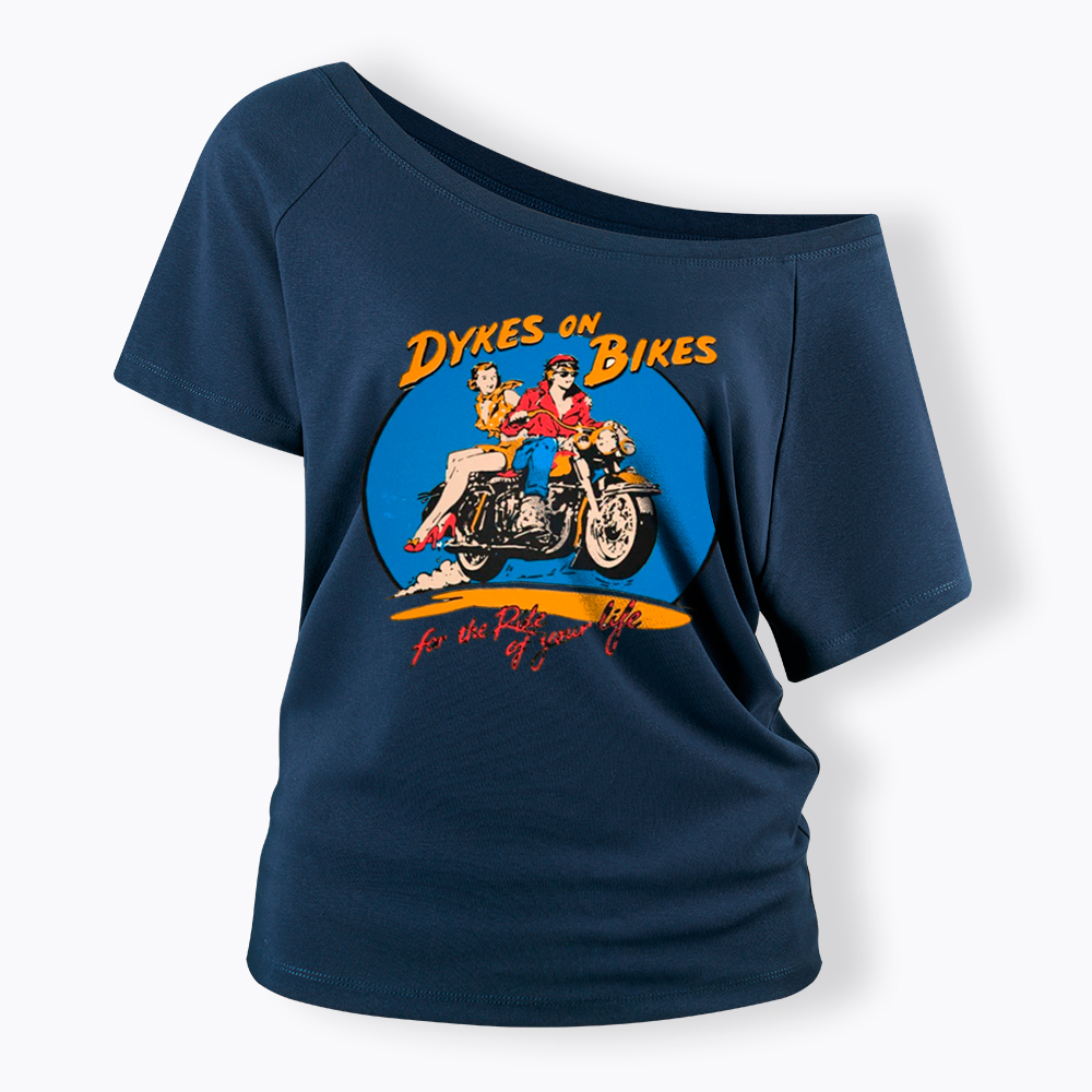 Dykes on Bikes Off Shoulder T-Shirt