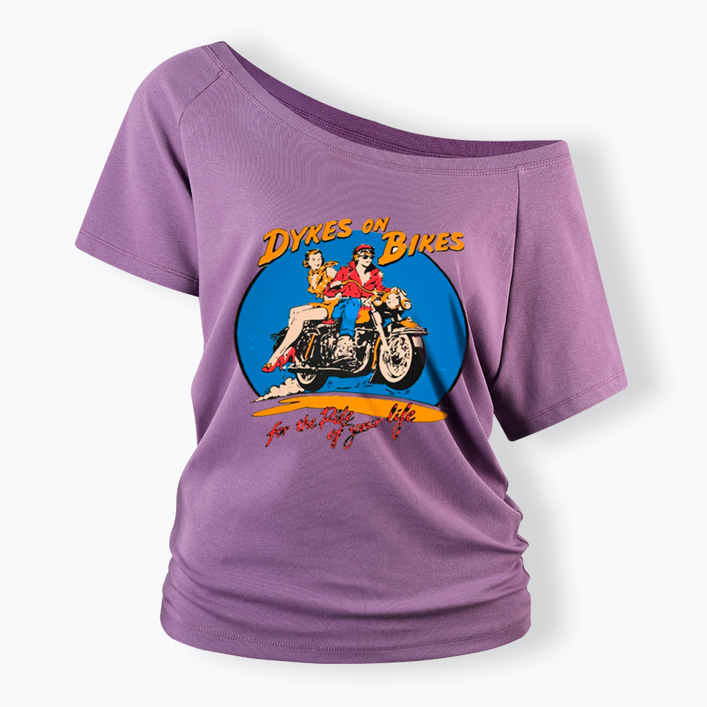 Dykes on Bikes Off Shoulder T-Shirt