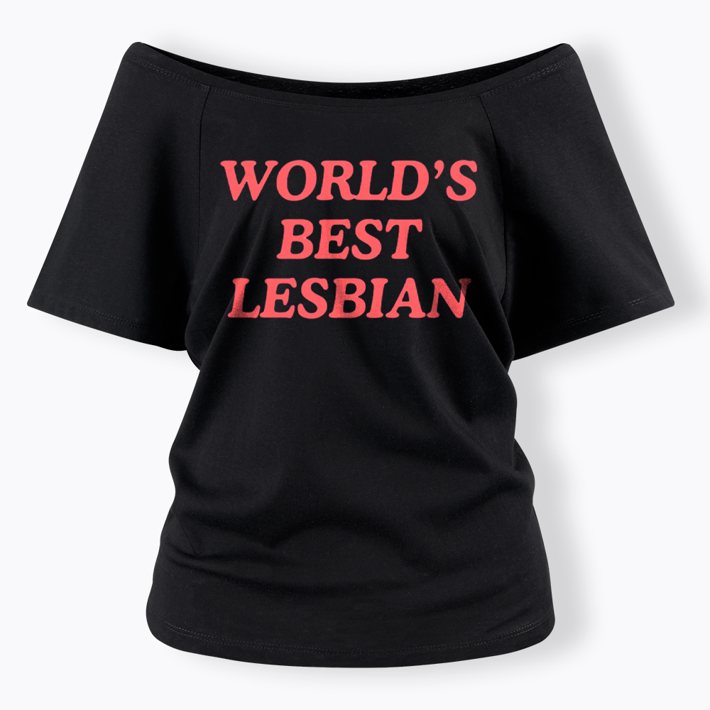World's Best Lesbian Off Shoulder T-Shirt