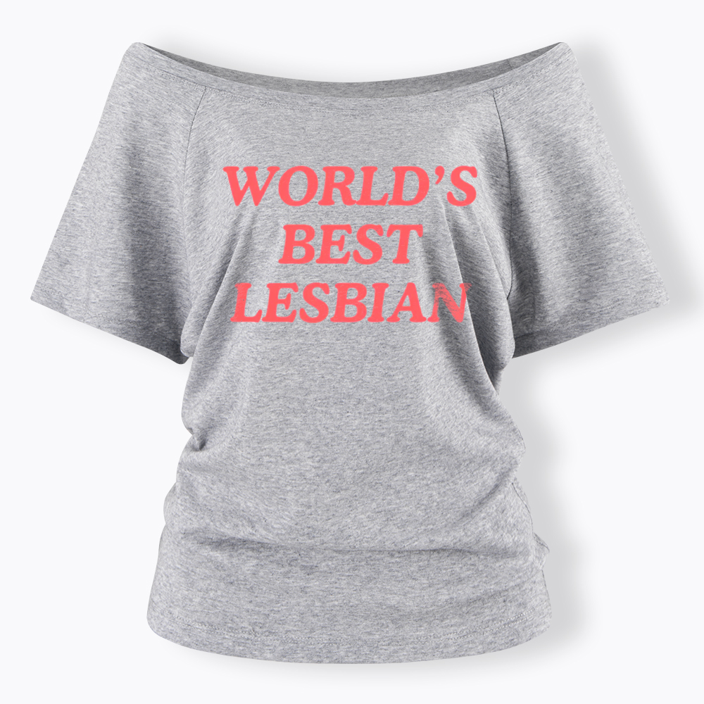World's Best Lesbian Off Shoulder T-Shirt