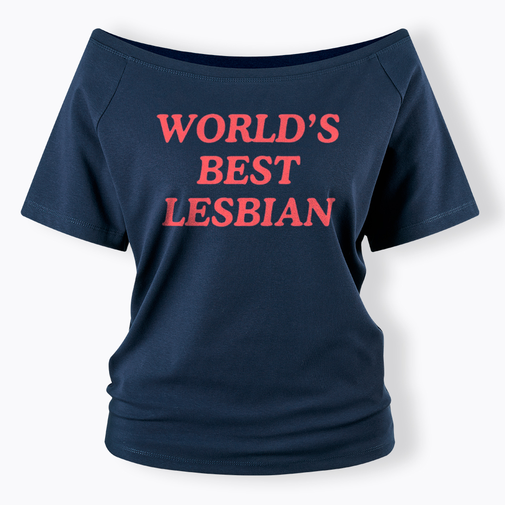 World's Best Lesbian Off Shoulder T-Shirt