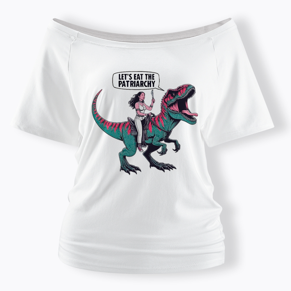 Eat The Patriarchy Off Shoulder T-Shirt