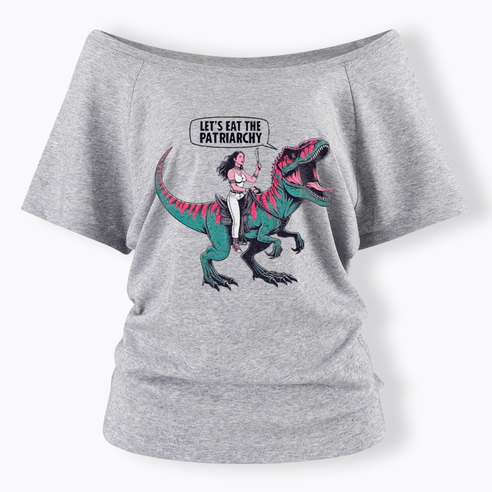Eat The Patriarchy Off Shoulder T-Shirt