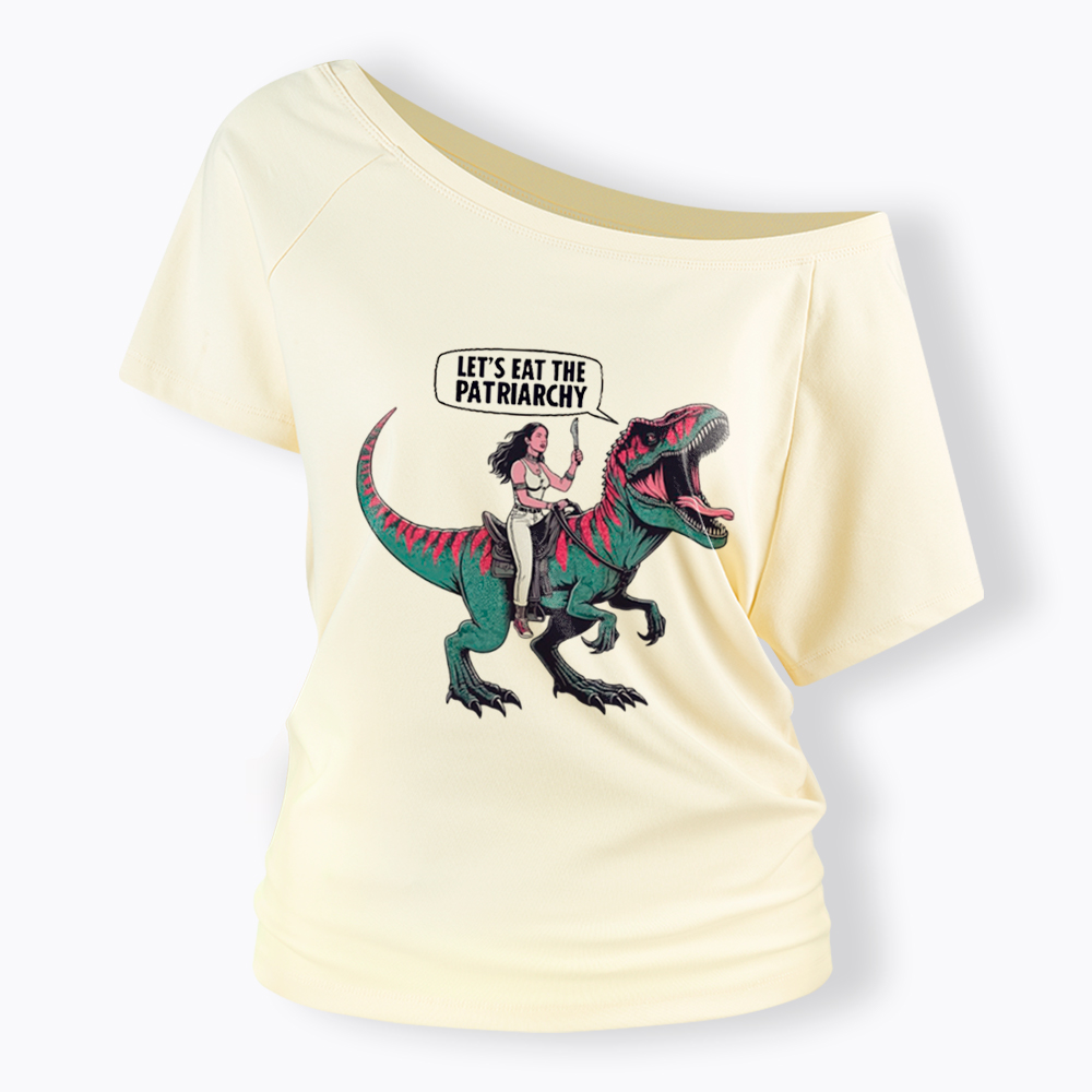 Eat The Patriarchy Off Shoulder T-Shirt