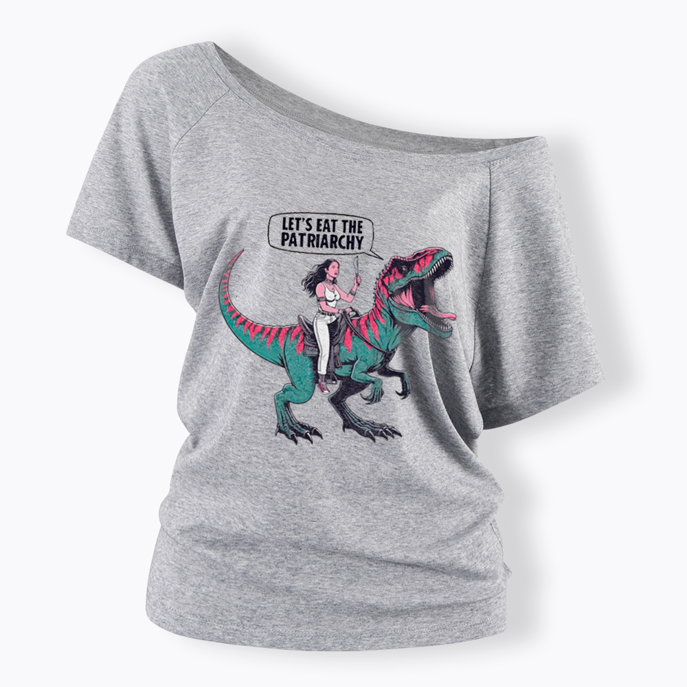 Eat The Patriarchy Off Shoulder T-Shirt