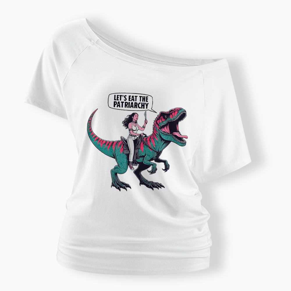 Eat The Patriarchy Off Shoulder T-Shirt