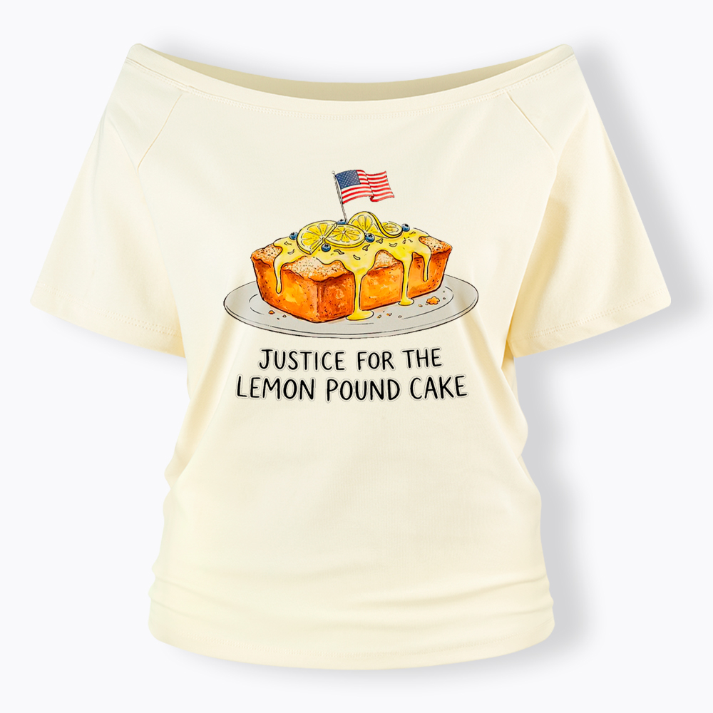 Lemon Pound Cake Off Shoulder T-Shirt