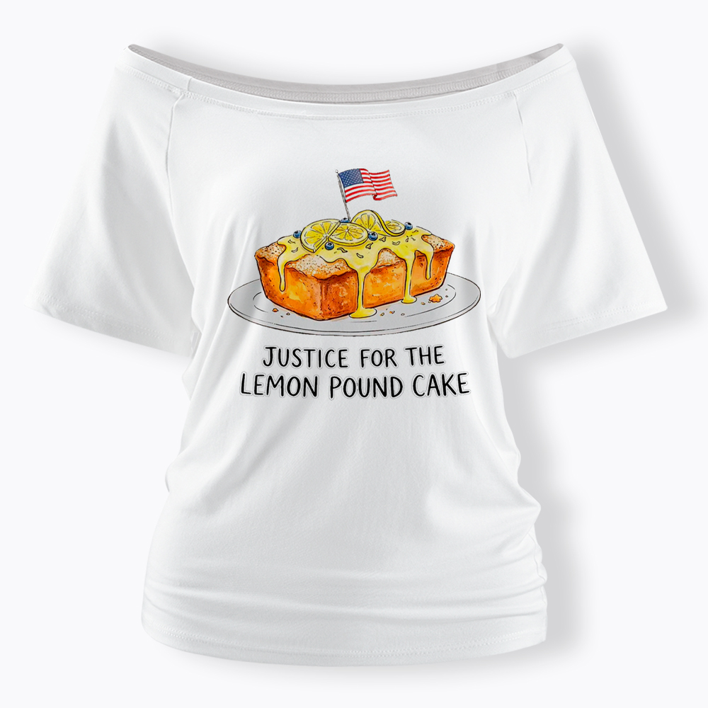 Lemon Pound Cake Off Shoulder T-Shirt