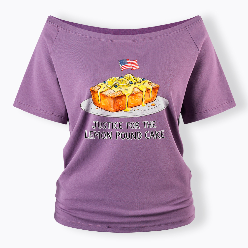 Lemon Pound Cake Off Shoulder T-Shirt