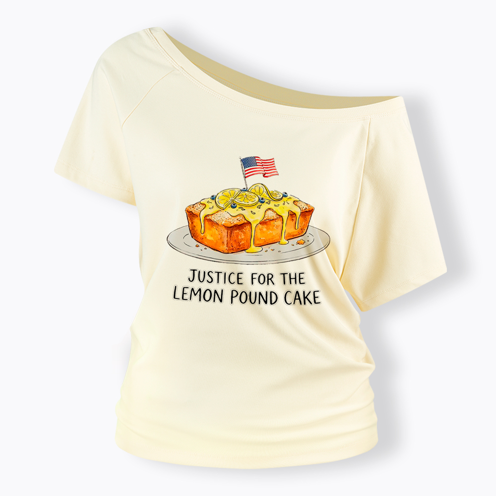 Lemon Pound Cake Off Shoulder T-Shirt